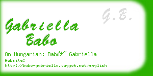 gabriella babo business card